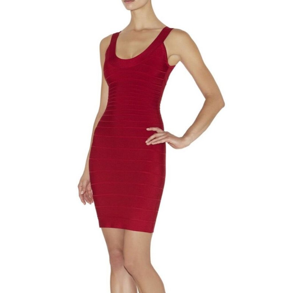 Herve Leger Red Sydney Bandage Dress (Host Pick)
